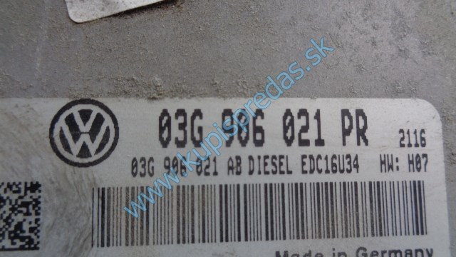 riadiaca jednotka motora na vw volkswagen golf 5, 03G906021PR